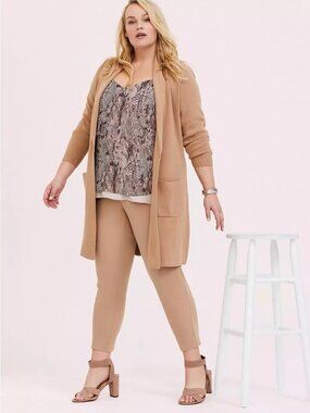 TORRID Coatigan Collared Open Front Sweater Size 3